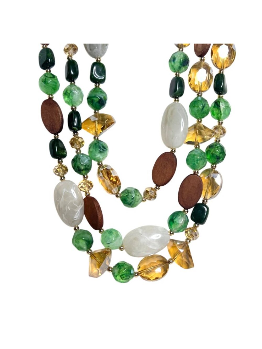 Cara New York Gold Tone Multi-Strand Beaded Necklace (6354) - Picture 3 of 7
